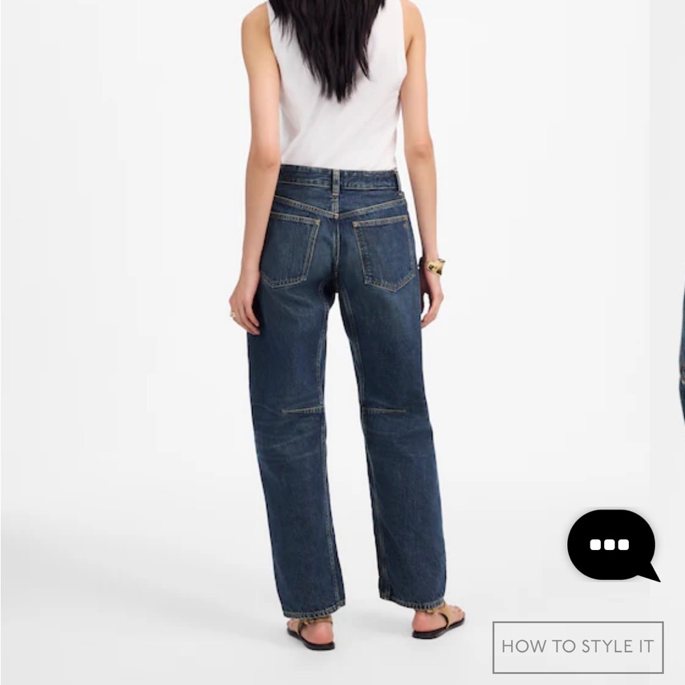 Madewell petite “dart barrel-leg” jean - Picture 4 of 8